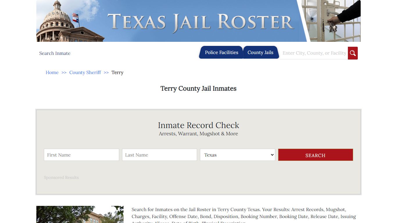 Terry County Jail Inmates - Jail Roster Search