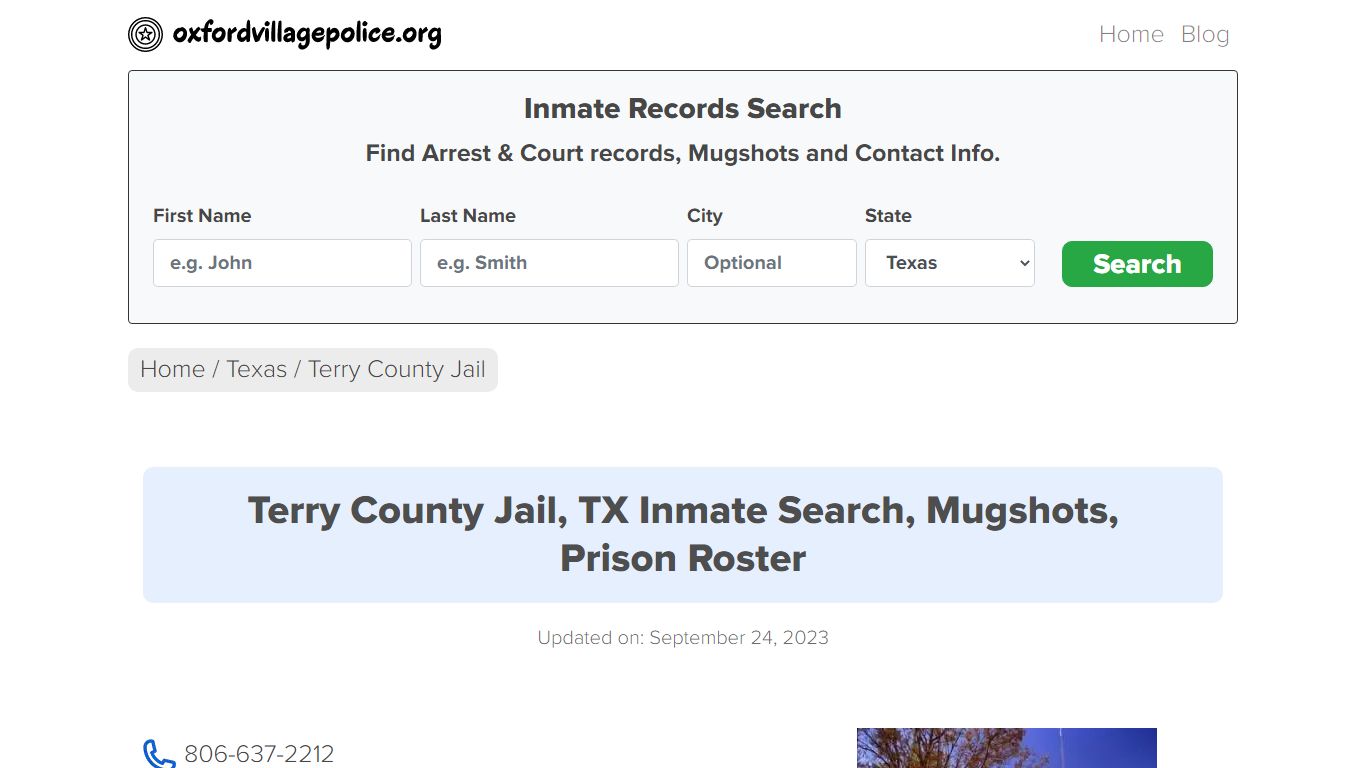 Terry County Jail, TX Inmate Search, Mugshots, Prison Roster